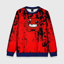 Свитшот детский Super Meat Boy краски, цвет: 3D-синий