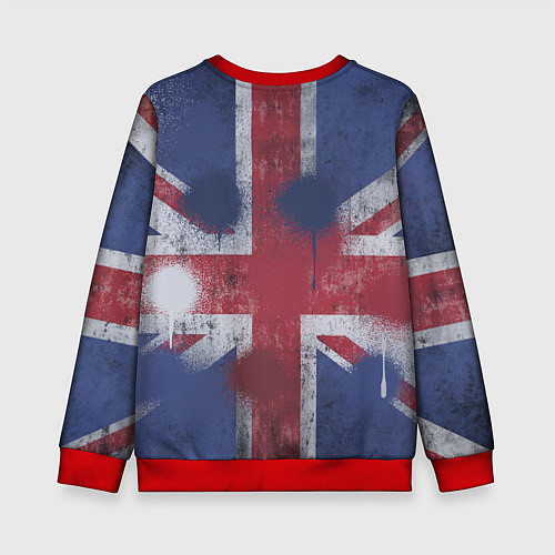 Детский свитшот Rolling Stones - Great britain / 3D-Красный – фото 2