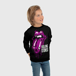 Свитшот детский The Rolling Stones - lips, цвет: 3D-черный — фото 2