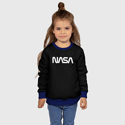 Свитшот детский NASA space logo, цвет: 3D-синий — фото 2