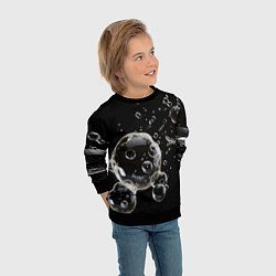 Свитшот детский Пузыри на черном, цвет: 3D-черный — фото 2