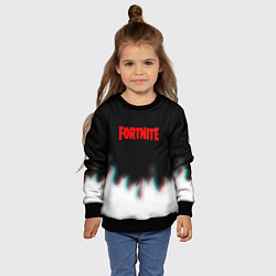 Свитшот детский Fortnite flame glitch, цвет: 3D-черный — фото 2
