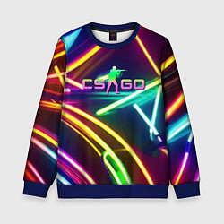 Свитшот детский Counter Strike - neon glow, цвет: 3D-синий