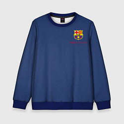 Свитшот детский Месси - 10 номер футбольный клуб Барселона, цвет: 3D-синий