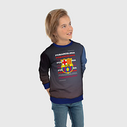 Свитшот детский Логотип футбольный клуб Барселона, цвет: 3D-синий — фото 2