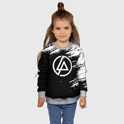 Свитшот детский Linkin Park - black and white, цвет: 3D-меланж — фото 2