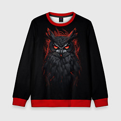 Свитшот детский Evil owl, цвет: 3D-красный