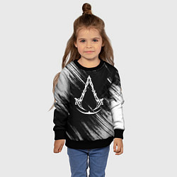 Свитшот детский Assassins creed Mirage - потертости, цвет: 3D-черный — фото 2