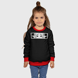 Свитшот детский Взгляд Фрирен, цвет: 3D-красный — фото 2