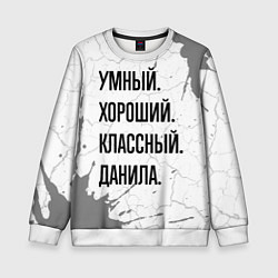 Детский свитшот Умный, хороший и классный: Данила