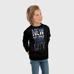 Свитшот детский New York City - USA, цвет: 3D-черный — фото 2