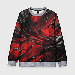 Свитшот детский Чёрная и красная субстанция, цвет: 3D-меланж