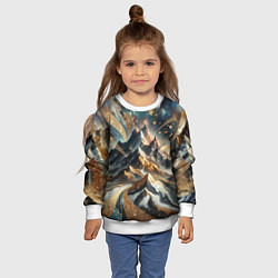Свитшот детский Золотые горы, цвет: 3D-белый — фото 2