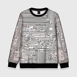 Детский свитшот Лабиринт чб