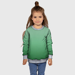 Свитшот детский Градиент приглушённый зелёный, цвет: 3D-меланж — фото 2