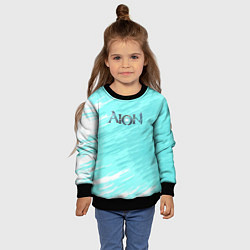 Свитшот детский Aion текстура рпг, цвет: 3D-черный — фото 2