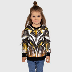 Свитшот детский Неоновая кибер броня жёлтая, цвет: 3D-черный — фото 2
