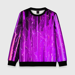 Детский свитшот Белые линии на фиолетовом фоне