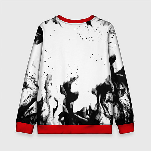 Детский свитшот Nickelback серый дым рок / 3D-Красный – фото 2