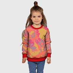 Свитшот детский Цветной яркий камуфляж, цвет: 3D-красный — фото 2