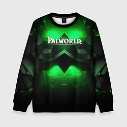 Детский свитшот Palworld logo green dark