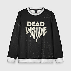 Свитшот детский Dead inside арт, цвет: 3D-белый