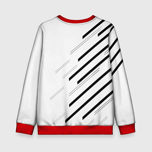 Детский свитшот Juventus sport geometry / 3D-Красный – фото 2