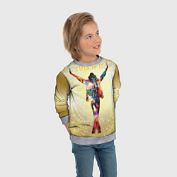Свитшот детский Michael Jackson THIS IS IT - с салютами на золотом, цвет: 3D-меланж — фото 2