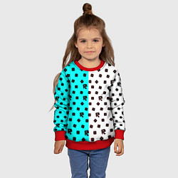 Свитшот детский Roblox pattern logo mobile, цвет: 3D-красный — фото 2