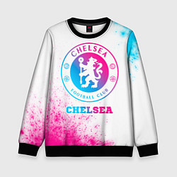 Свитшот детский Chelsea neon gradient style, цвет: 3D-черный