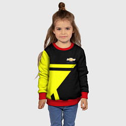Свитшот детский Chevrolet yellow star, цвет: 3D-красный — фото 2