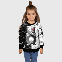Свитшот детский Monokuma - Danganronpa, цвет: 3D-черный — фото 2