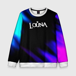Свитшот детский Louna neon bend, цвет: 3D-белый