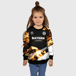 Свитшот детский Bayern legendary sport fire, цвет: 3D-черный — фото 2