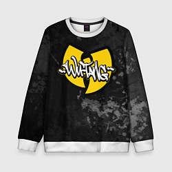 Свитшот детский Wu tang clan logo, цвет: 3D-белый