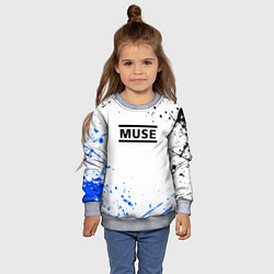 Свитшот детский MUSE рок стиль краски, цвет: 3D-меланж — фото 2
