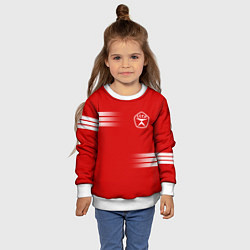 Свитшот детский СССР гост три полоски, цвет: 3D-белый — фото 2