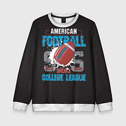 Свитшот детский American football college league, цвет: 3D-белый