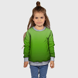 Свитшот детский Градиент яблочный зелёный, цвет: 3D-меланж — фото 2