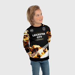 Свитшот детский Leicester City legendary sport fire, цвет: 3D-черный — фото 2