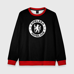 Свитшот детский Chelsea fc белое лого, цвет: 3D-красный