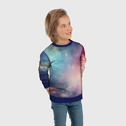 Свитшот детский Нежный космос, цвет: 3D-синий — фото 2
