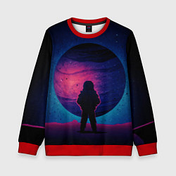 Свитшот детский Одинокий космонавт, цвет: 3D-красный