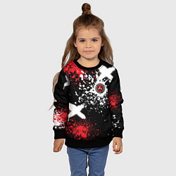 Свитшот детский Мерседес на фоне граффити и брызг красок, цвет: 3D-черный — фото 2