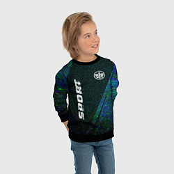 Свитшот детский FAW sport glitch blue, цвет: 3D-черный — фото 2