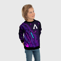 Свитшот детский Apex Legends neon gaming, цвет: 3D-черный — фото 2