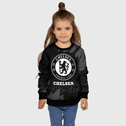Свитшот детский Chelsea sport на темном фоне, цвет: 3D-черный — фото 2