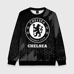 Свитшот детский Chelsea sport на темном фоне, цвет: 3D-черный
