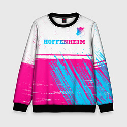 Детский свитшот Hoffenheim neon gradient style посередине