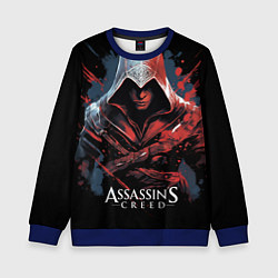 Детский свитшот Assassins creed красная краска